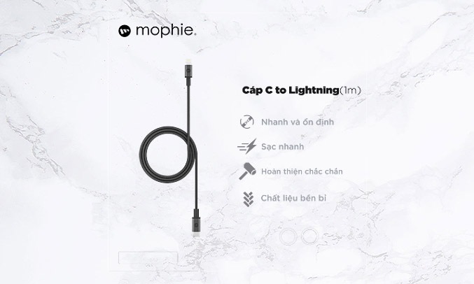 Cáp USB-C to Lightning 1m Mophie 409903202