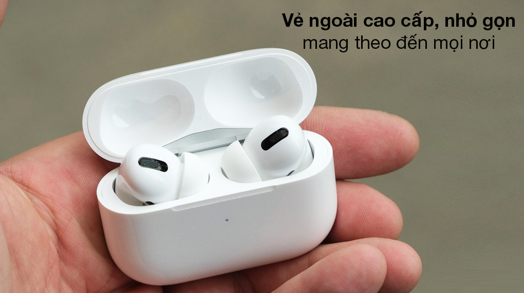 Tai nghe Bluetooth AirPods Pro MagSafe Charge Apple MLWK3 trắng - Thiết kế cao cấp, đeo vừa vặn với nút tai silicone