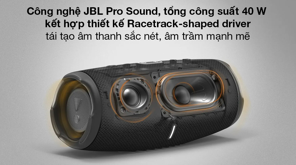 Loa Bluetooth JBL Charge 5 - Sắc âm rõ nét, lan tỏa mạnh mẽ cùng công nghệ âm thanh JBL Pro Sound, tổng công suất 40 W
